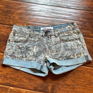 Paisley Denim Shorts girls